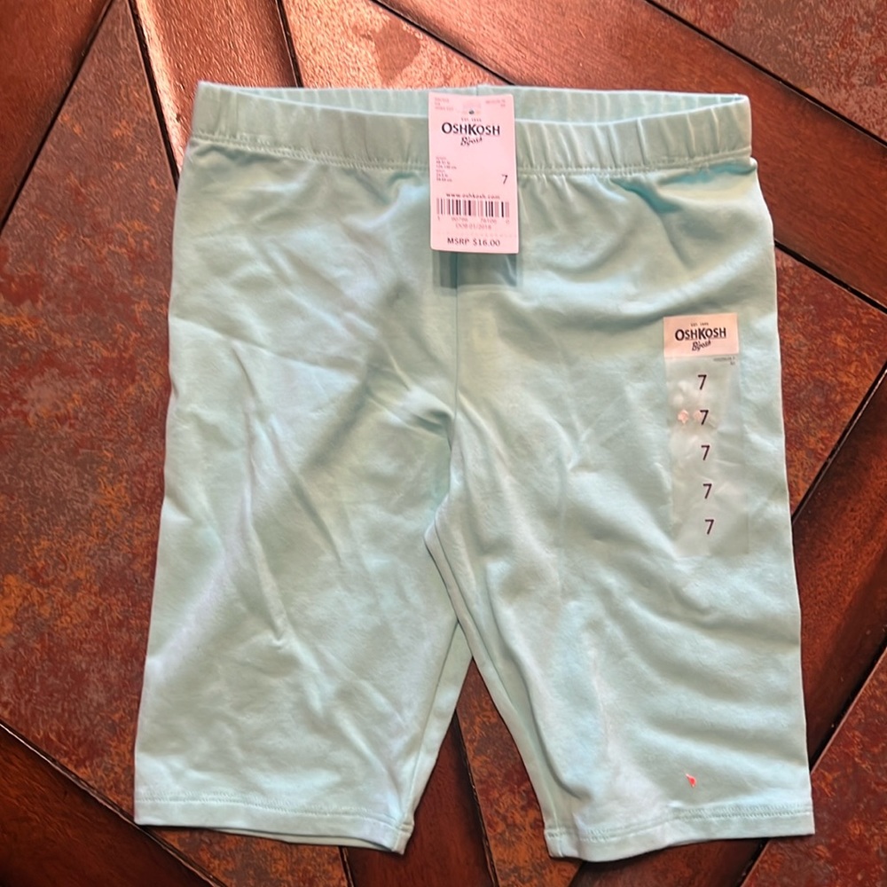 Mint green colored bikers size 7